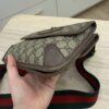 Gucci GG Supreme Monogram Web Neo Vintage Double Flap Messenger Bag Beige New Acero