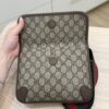 Gucci GG Supreme Monogram Web Neo Vintage Double Flap Messenger Bag Beige New Acero