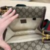 Gucci GG Supreme Monogram Web Neo Vintage Double Flap Messenger Bag Beige New Acero