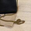 Gucci Pebbled Calfskin GG Marmont Zip Chain Bag Black