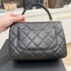 Chanel Lambskin Quilted Small Trendy CC Dual Handle Flap Bag Black Gold Hardware