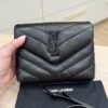 Saint Laurent (YSL) Calfskin Y Quilted Monogram Toy Loulou Satchel Black and Black hardware