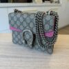 Gucci GG Supreme Monogram Mini Dionysus Shoulder Bag Pink