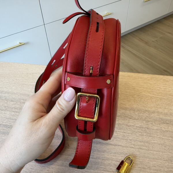 Louis Vuitton Red Monogram Vernis Boite Chapeau Souple MM Bag