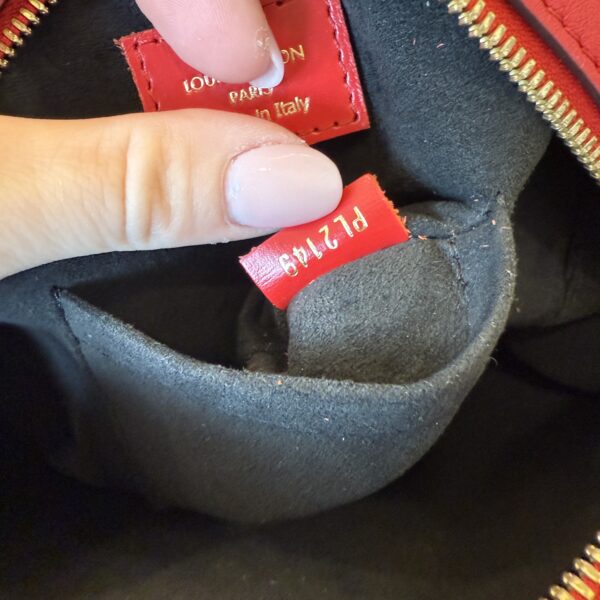 Louis Vuitton Red Monogram Vernis Boite Chapeau Souple MM Bag