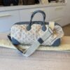 Louis Vuitton Limited Edition Blue Monogram Denim Speedy Round Large Bag