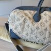 Louis Vuitton Limited Edition Blue Monogram Denim Speedy Round Large Bag
