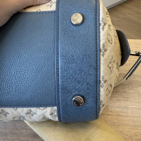 Louis Vuitton Limited Edition Blue Monogram Denim Speedy Round Large Bag