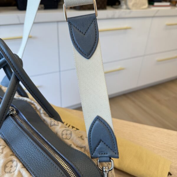 Louis Vuitton Limited Edition Blue Monogram Denim Speedy Round Large Bag