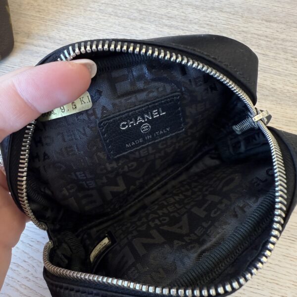 Chanel Pouch Choco Bar Satin Black