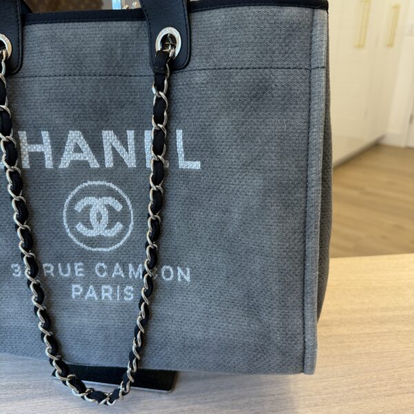 Chanel Canvas Deauville Large Shopping Tote Bag
