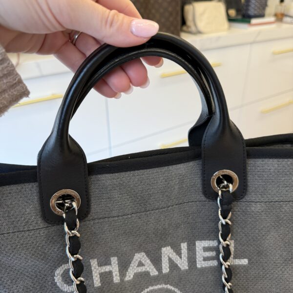 Chanel Canvas Deauville Large Shopping Tote Bag