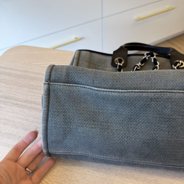 Chanel Canvas Deauville Large Shopping Tote Bag