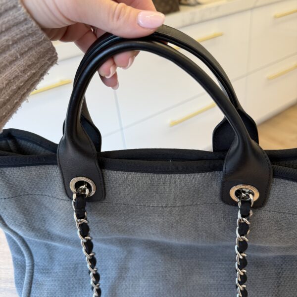 Chanel Canvas Deauville Large Shopping Tote Bag