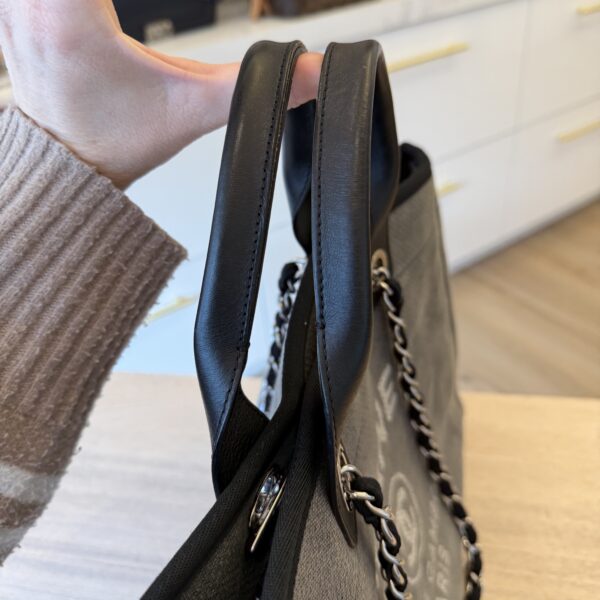 Chanel Canvas Deauville Large Shopping Tote Bag