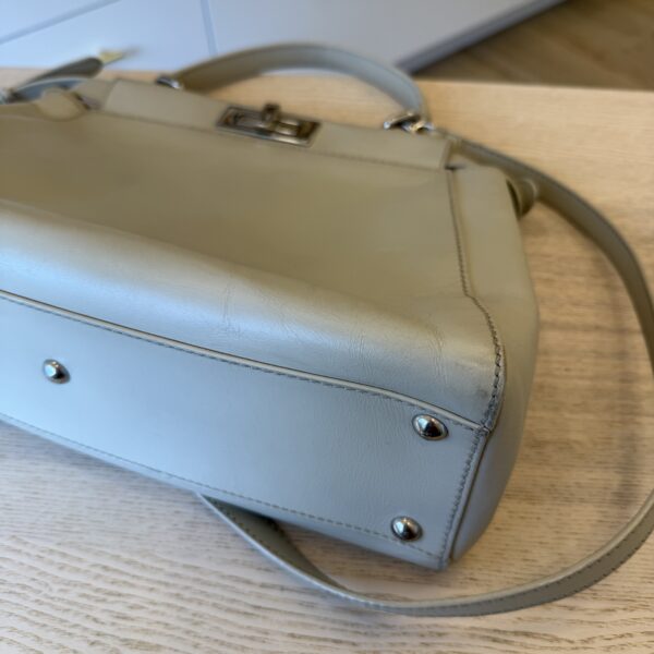 Fendi Vitello Morgan Shiny Nappa Medium Peekaboo Iconic Satchel