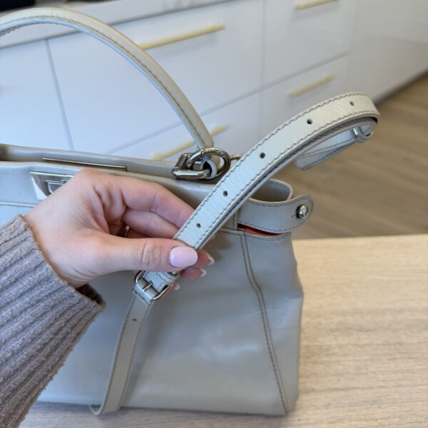 Fendi Vitello Morgan Shiny Nappa Medium Peekaboo Iconic Satchel