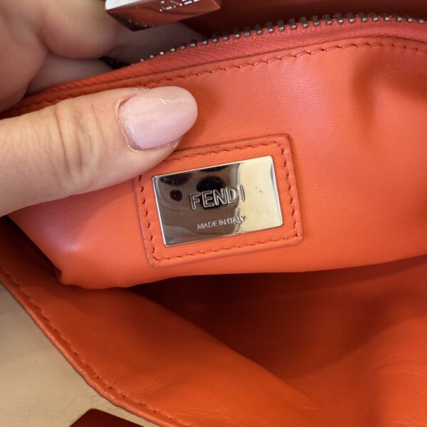 Fendi Vitello Morgan Shiny Nappa Medium Peekaboo Iconic Satchel