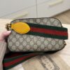 Gucci GG Supreme Monogram Neo Vintage Web Shoulder Bag Brown Yellow