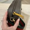 Gucci GG Supreme Monogram Neo Vintage Web Shoulder Bag Brown Yellow
