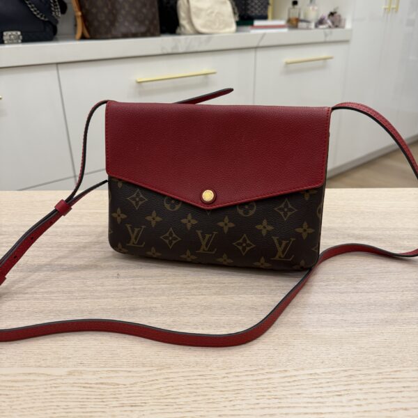 Louis Vuitton Damier Ebene Twice Cerise