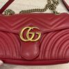 Gucci Matelasse Small GG Marmont Shoulder Bag Red