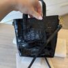 Saint Laurent (YSL) Paris Mini Toy Shopping Bag Croc Embossed