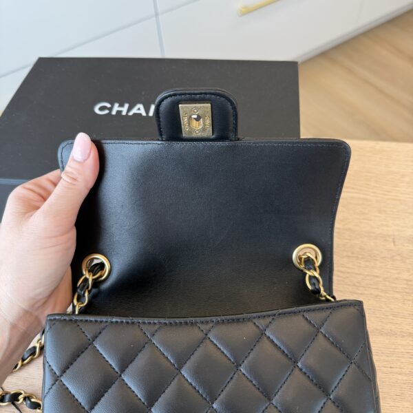 Chanel Casino Chips Mini Flap Shoulder Bag Black Quilted Lambskin Leather GHW