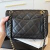 Chanel Lambskin Quilted Coco Clips Single Flap Black