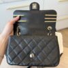 Chanel Lambskin Quilted Coco Clips Single Flap Black