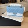 Chanel Caviar Quilted Small Double Flap Light Blue 23C GHW