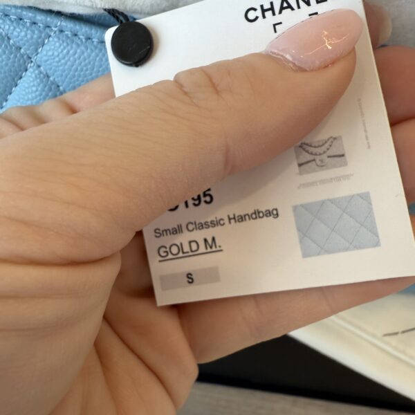 Chanel Caviar Quilted Small Double Flap Light Blue 23C GHW