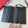 Salvatore Ferragamo Micro Gancio Leather Passport Holder Black