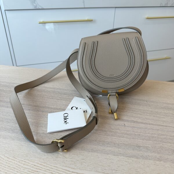 Chloe Chloe Marcie Small Crossbody Bag in Grained Calfskin Boyish Brown