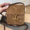 Tom Ford Mini Tara Strap Bag Suede Whiskey
