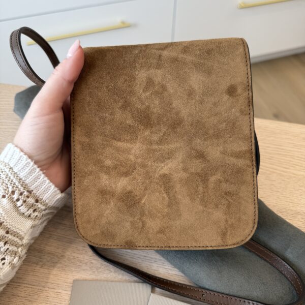 Tom Ford Mini Tara Strap Bag Suede Whiskey