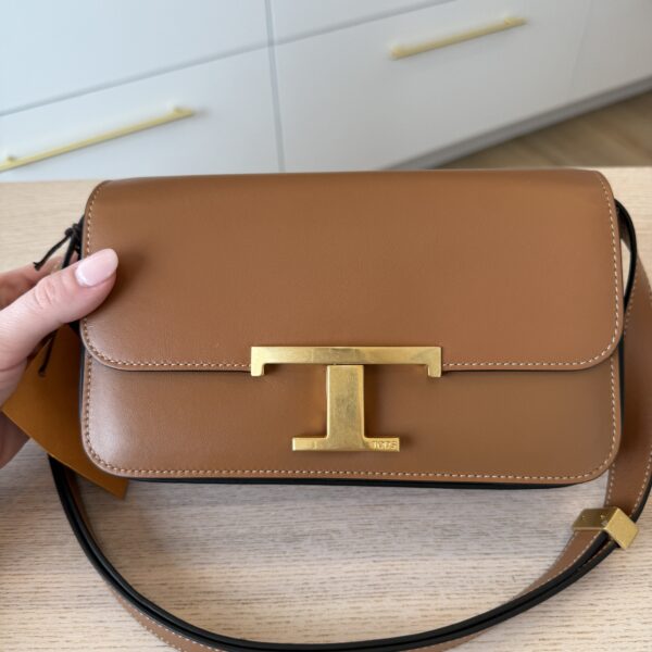 TOD'S Tod's Micro Flap Leather Shoulder Bag Kenia Scuro