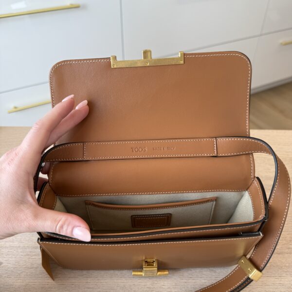 TOD'S Tod's Micro Flap Leather Shoulder Bag Kenia Scuro