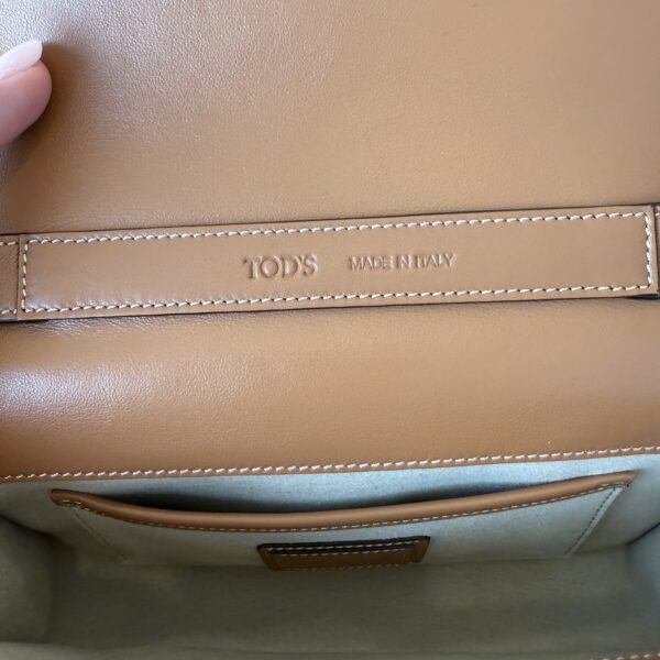 TOD'S Tod's Micro Flap Leather Shoulder Bag Kenia Scuro