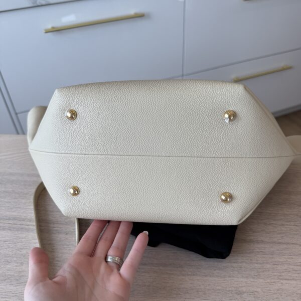 DeMellier Midi New York Leather Tote Bag Ivory