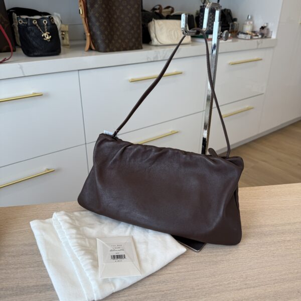 The Row Brown Malange XL Bourse Bag Buffed Lambskin