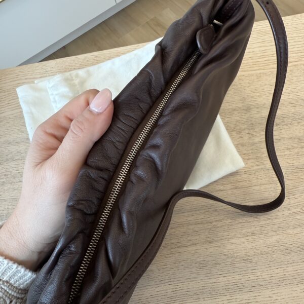 The Row Brown Malange XL Bourse Bag Buffed Lambskin