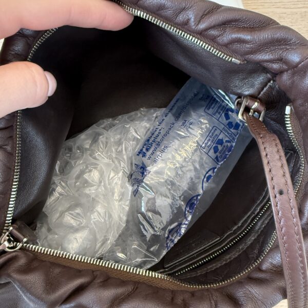 The Row Brown Malange XL Bourse Bag Buffed Lambskin