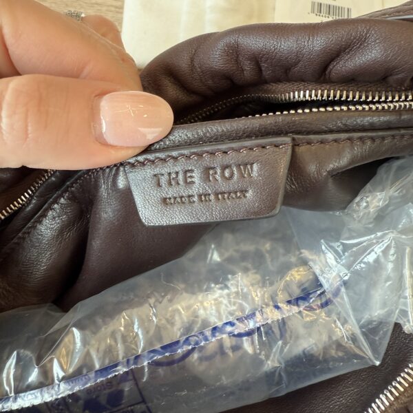 The Row Brown Malange XL Bourse Bag Buffed Lambskin