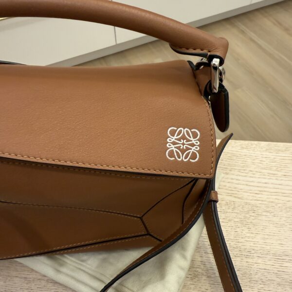 Loewe Calfskin Small Puzzle Bag Tan