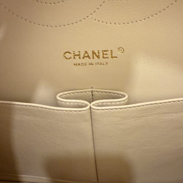 Chanel Lambskin Quilted Jumbo Double Flap Beige Claire Gold Hardware