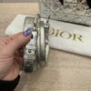 Christian Dior Metallic Grained Calfskin Cannage Small Lady Dior Silver and Silver Hardware