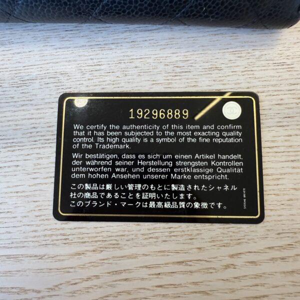 Chanel Caviar Quilted Large Gusset Zip Around Wallet Black