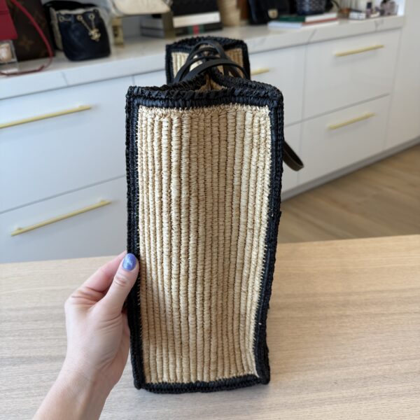 DeMellier The Large Capri Canvas and Leather Box Tote Bag