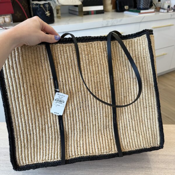 DeMellier The Large Capri Canvas and Leather Box Tote Bag